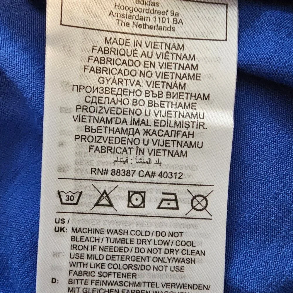 Men’s Blue Adidas T-Shirt, Small